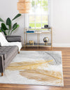 Bloomsbury Elegance Collection Area Rug -  Westminster Rectangle Yellow Gray  lifestyle 4