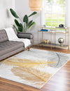 Bloomsbury Elegance Collection Area Rug -  Westminster Rectangle Yellow Gray  lifestyle 7