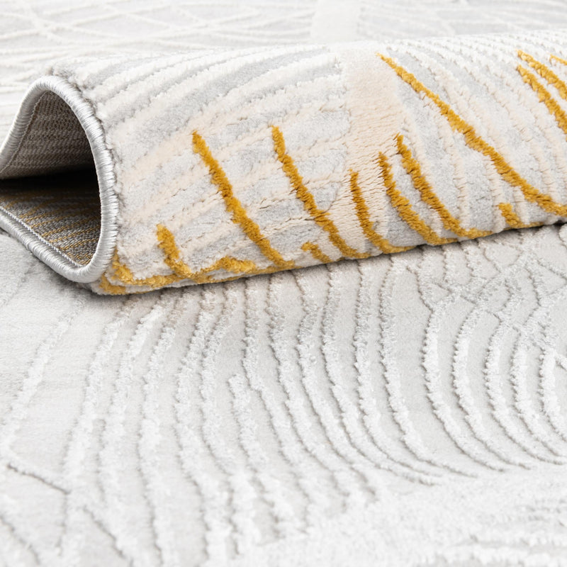 Bloomsbury Elegance Collection Area Rug -  Westminster Rectangle Yellow Gray  lifestyle 13