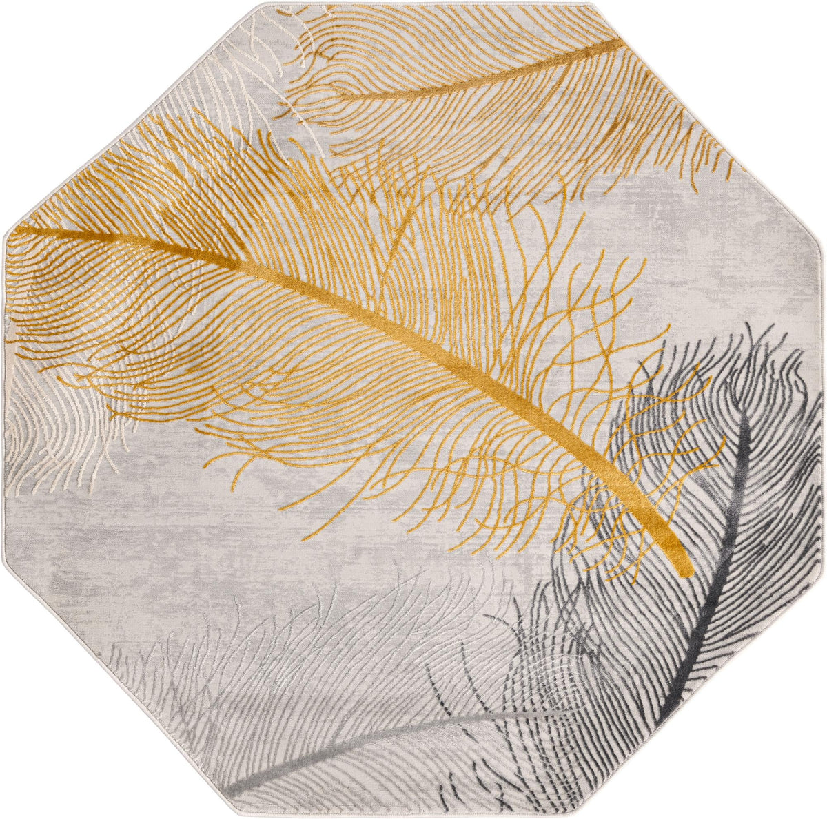 Bloomsbury Elegance Collection Area Rug -  Westminster Octagon Yellow and Gray  lifestyle 75
