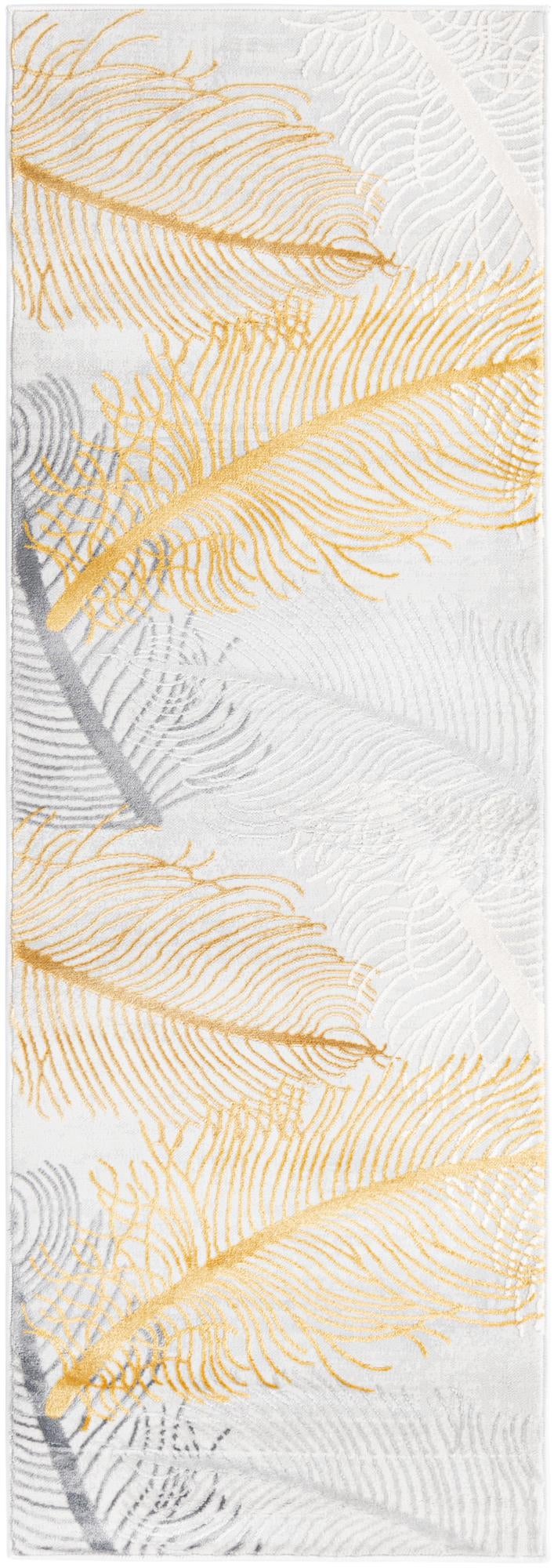 Bloomsbury Elegance Collection Area Rug -  Westminster Runner Yellow Gray  lifestyle 45