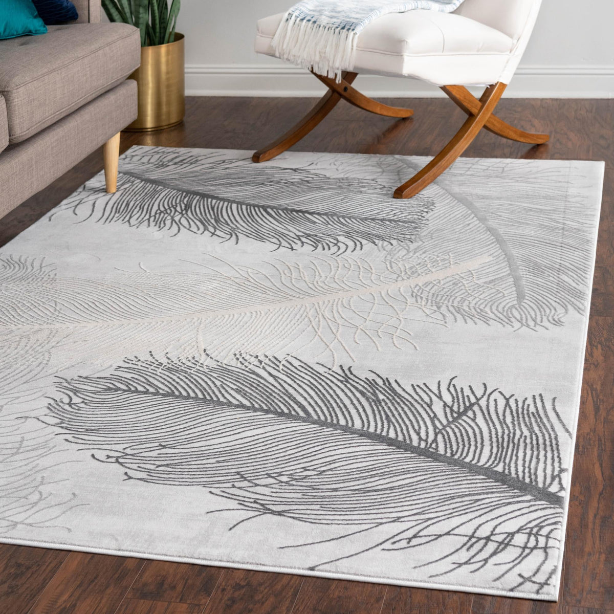 Bloomsbury Elegance Collection Area Rug -  Westminster Rectangle Gray  lifestyle 41