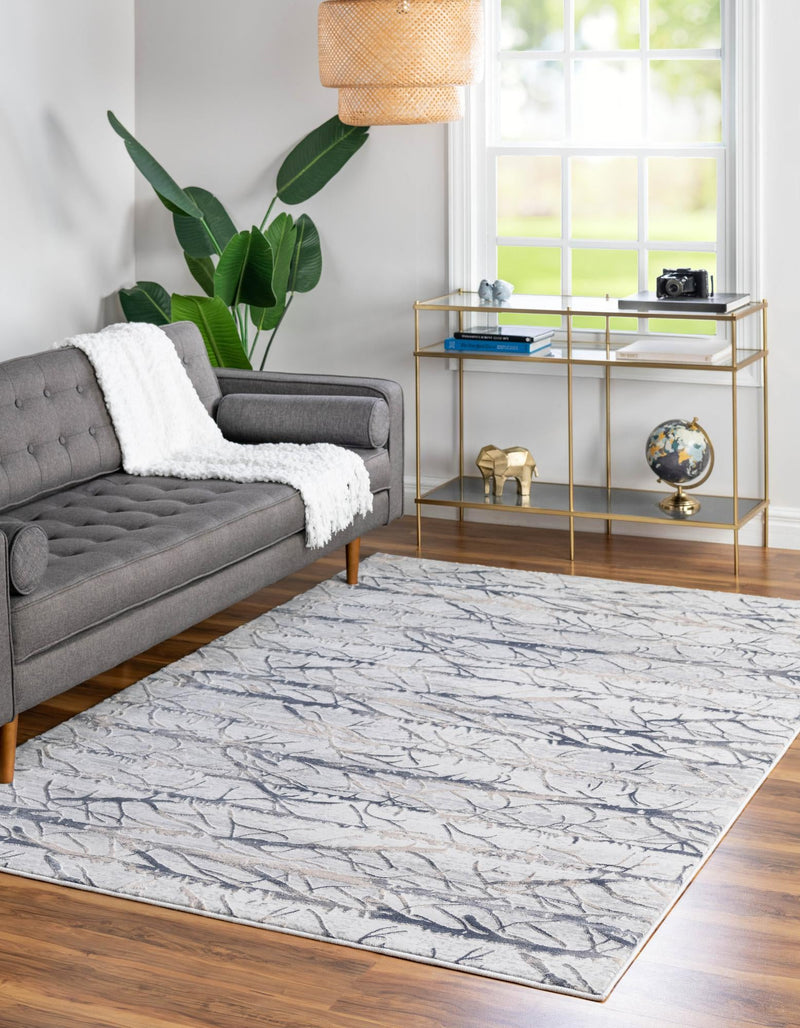 Bloomsbury Elegance Collection Area Rug -  Soho Rectangle Gray  lifestyle 8