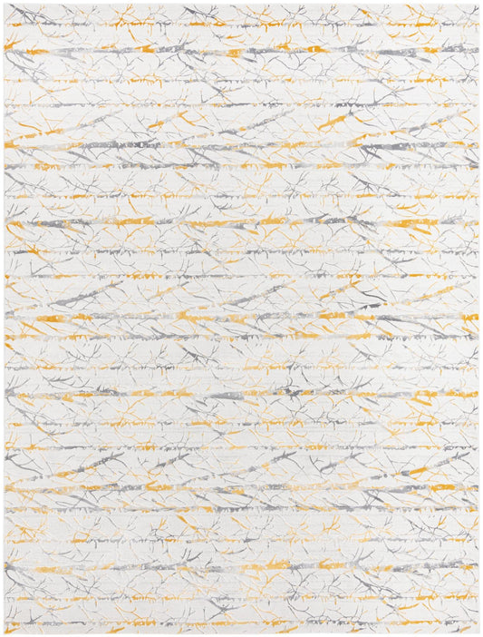 Bloomsbury Elegance Collection Area Rug -  Soho Rectangle Yellow and Gray Main