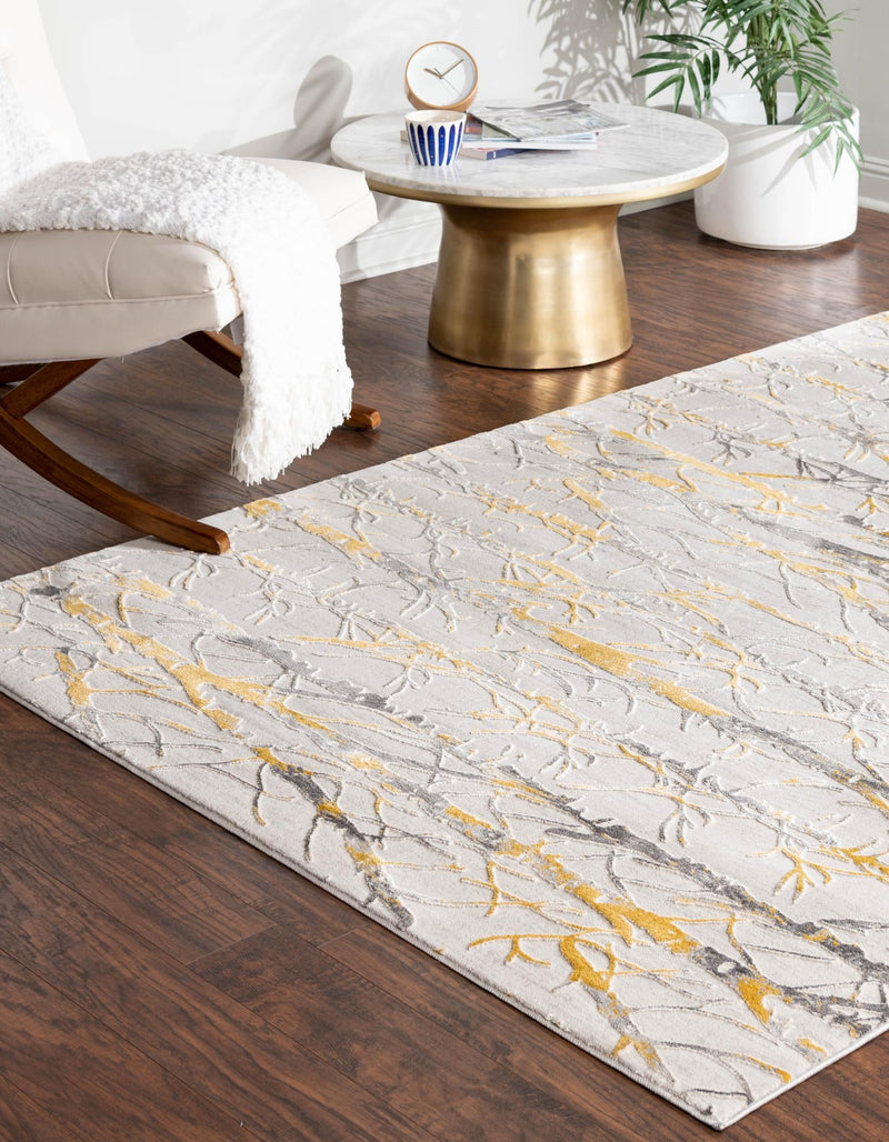 Bloomsbury Elegance Collection Area Rug -  Soho Rectangle Yellow and Gray  lifestyle 7