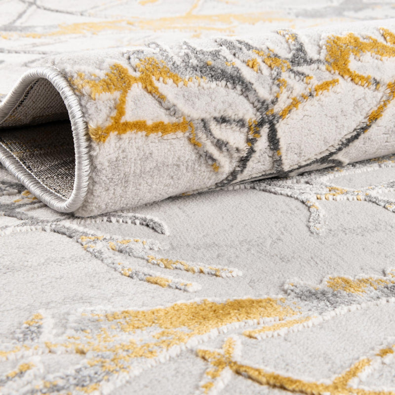 Bloomsbury Elegance Collection Area Rug -  Soho Rectangle Yellow and Gray  lifestyle 13