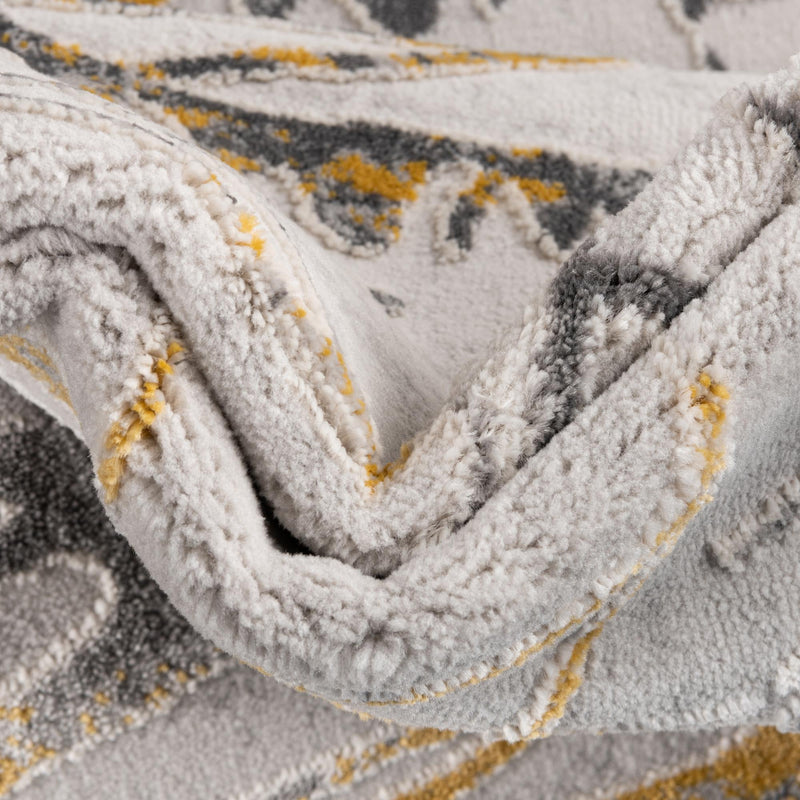 Bloomsbury Elegance Collection Area Rug -  Soho Rectangle Yellow and Gray  lifestyle 19