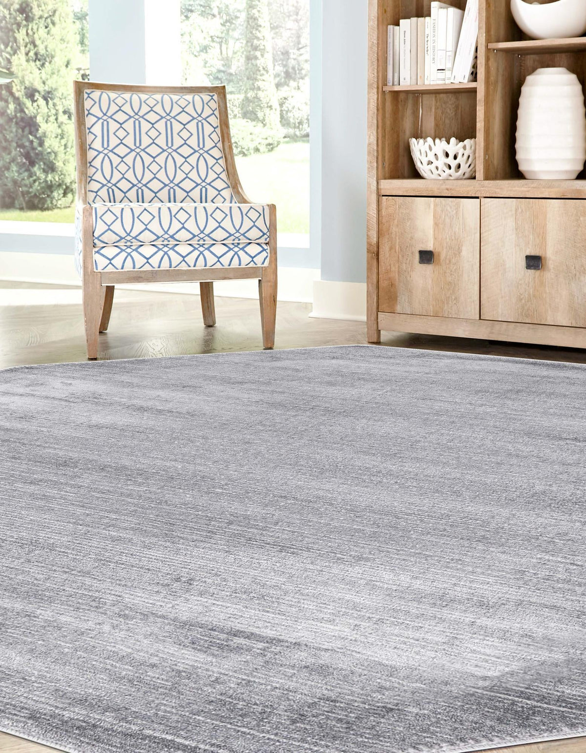 Bloomsbury Elegance Collection Area Rug -  Kensington (Gray) Octagon Gray  lifestyle 28