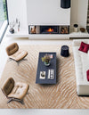 Bloomsbury Elegance Collection Area Rug -  Chelsea Square Ivory Beige  lifestyle 36