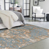 Kensington Collection Area Rug - Chelsea Rectangle Teal  lifestyle 14