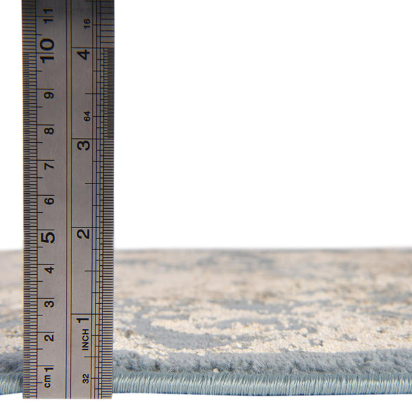 Kensington Collection Area Rug - Chelsea Square Teal  lifestyle 28