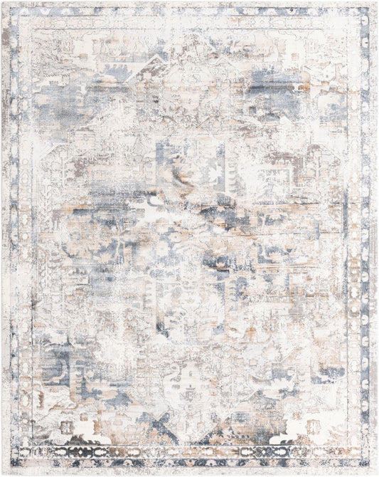 Kensington Collection Area Rug -  Paddington Rectangle Gray Ivory  lifestyle 3