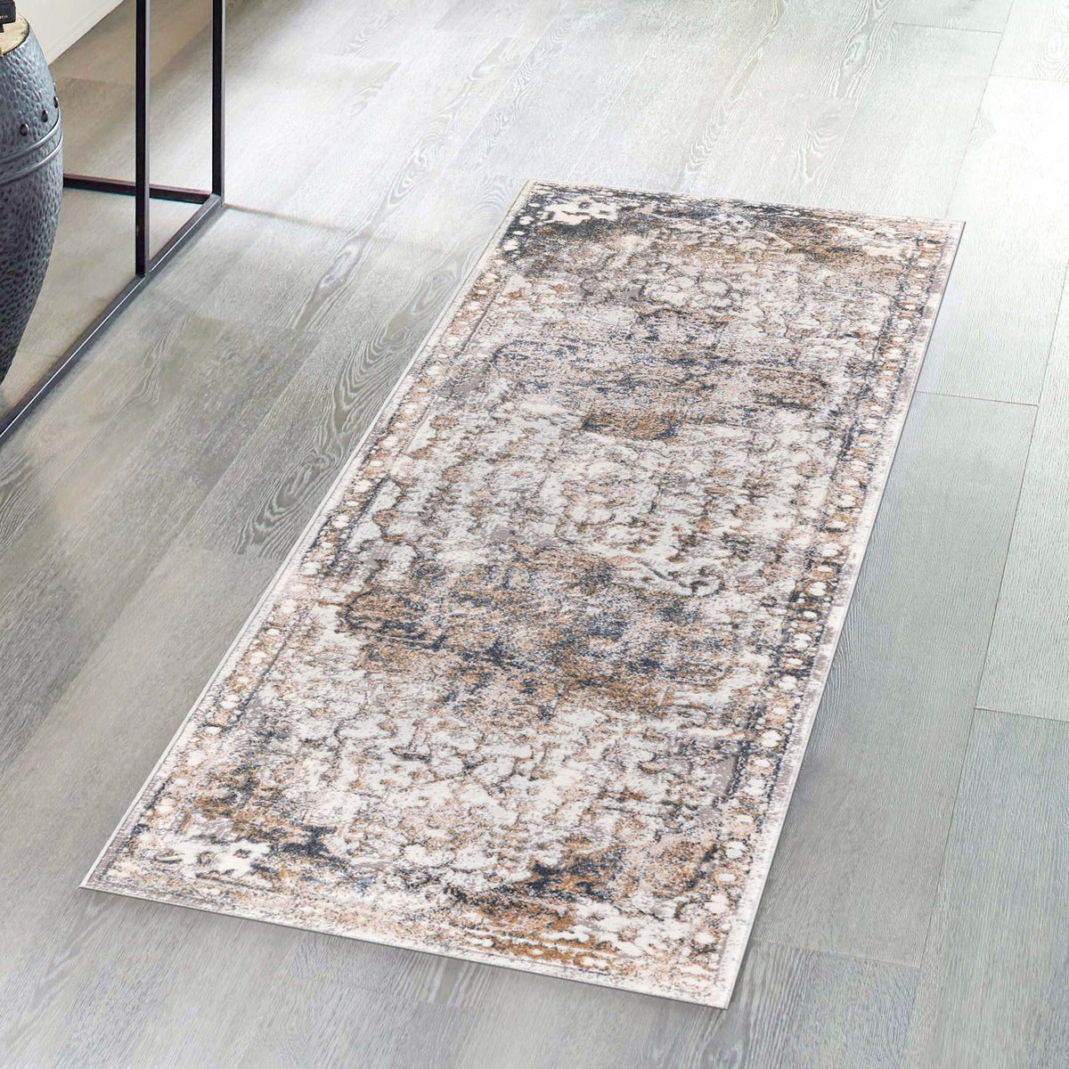 Kensington Collection Area Rug -  Paddington Runner Gray Ivory  lifestyle 38