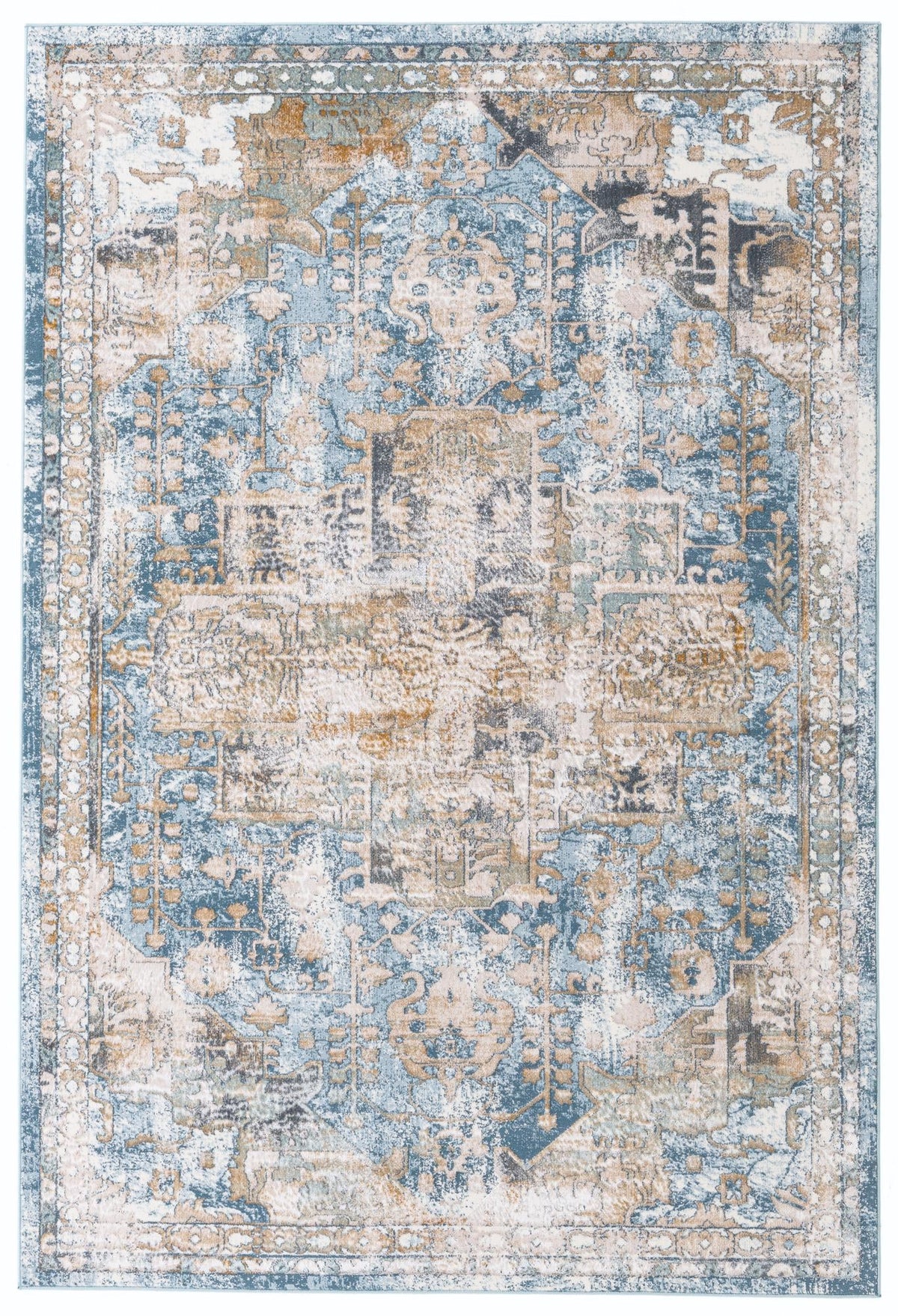 Kensington Collection Area Rug -  Paddington Rectangle Blue  lifestyle 2