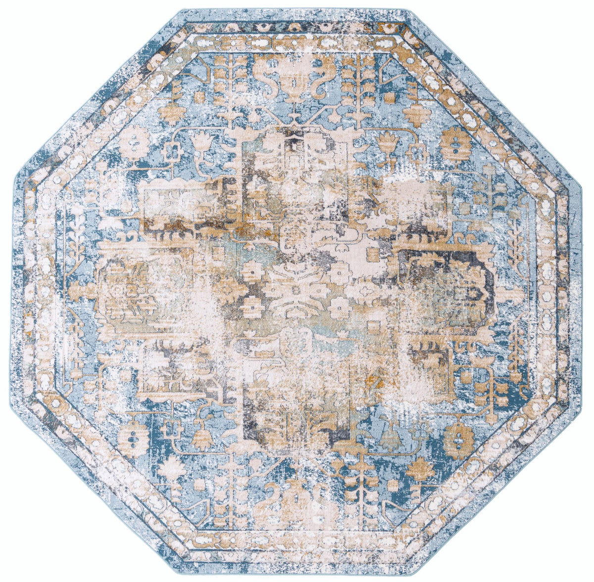 Kensington Collection Area Rug -  Paddington Octagon Blue  lifestyle 15