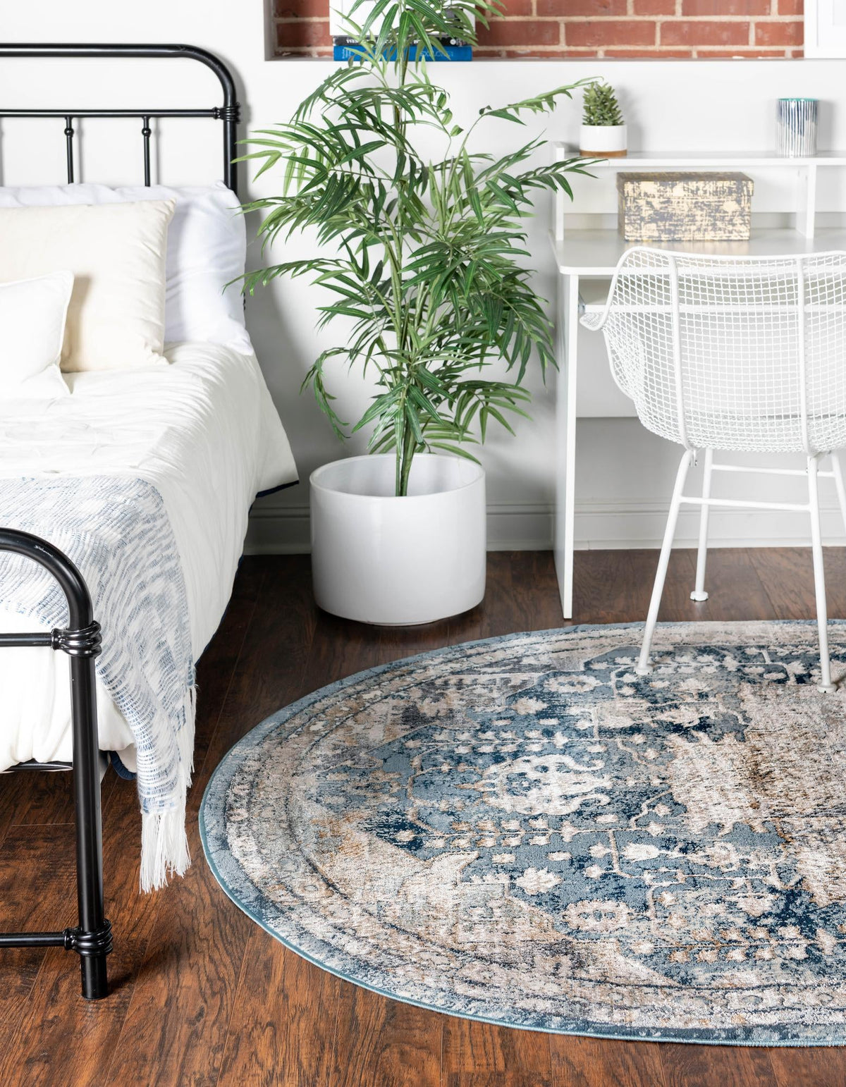 Kensington Collection Area Rug -  Paddington Oval Blue  lifestyle 10