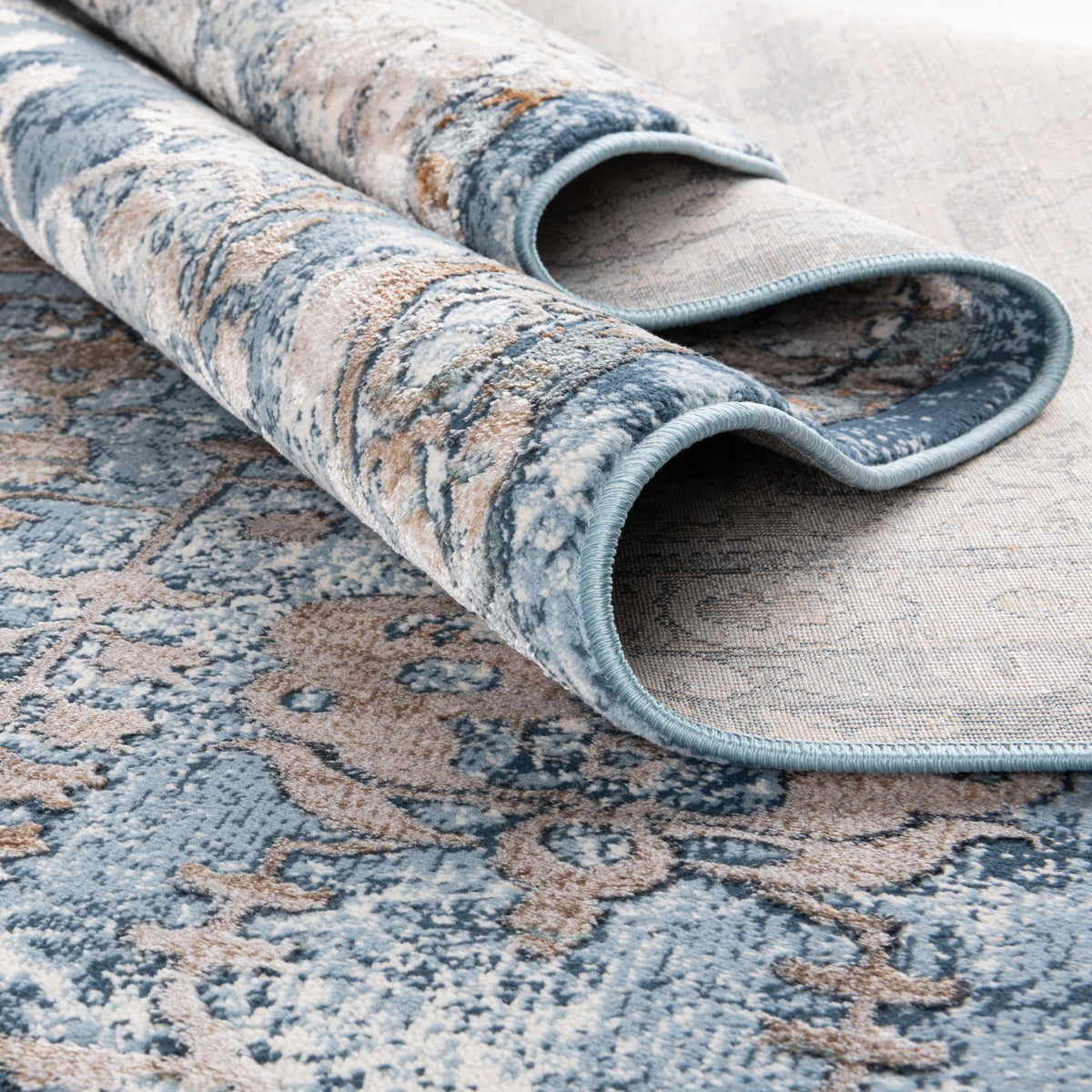 Kensington Collection Area Rug -  Paddington Oval Blue  lifestyle 29