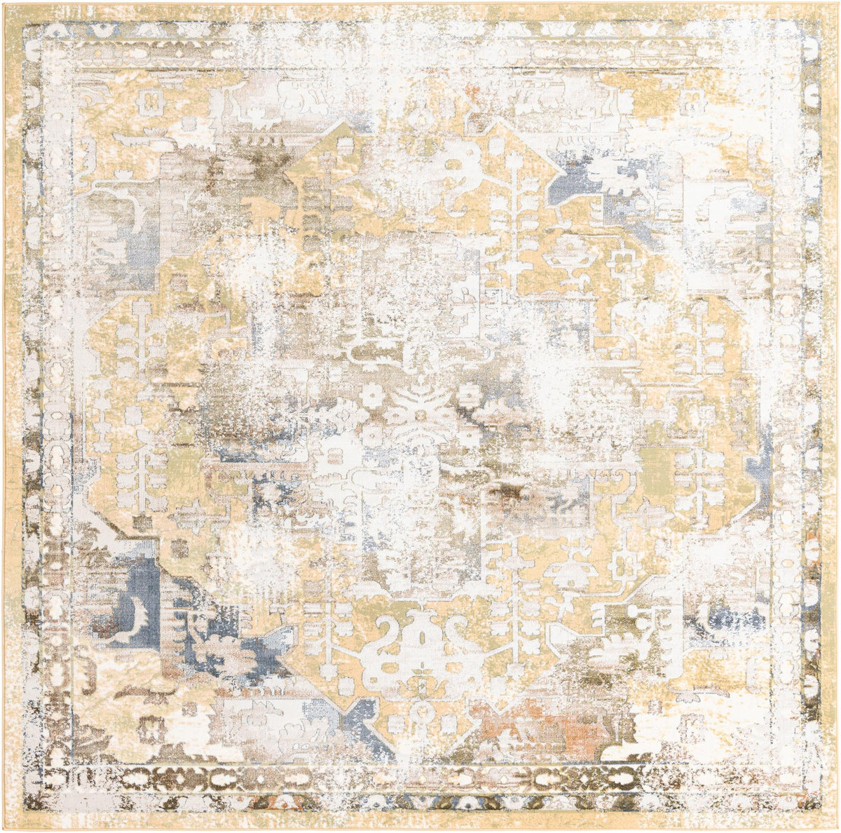 Kensington Collection Area Rug -  Paddington Square Yellow  lifestyle 18
