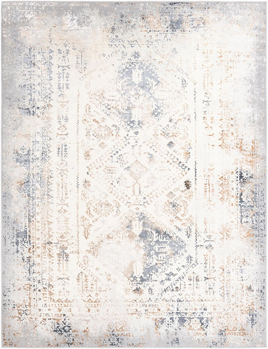 Kensington Collection Area Rug -  Belgravia Rectangle Ivory Gray  lifestyle 2