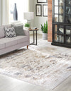 Kensington Collection Area Rug -  Belgravia Square Ivory Gray  lifestyle 21