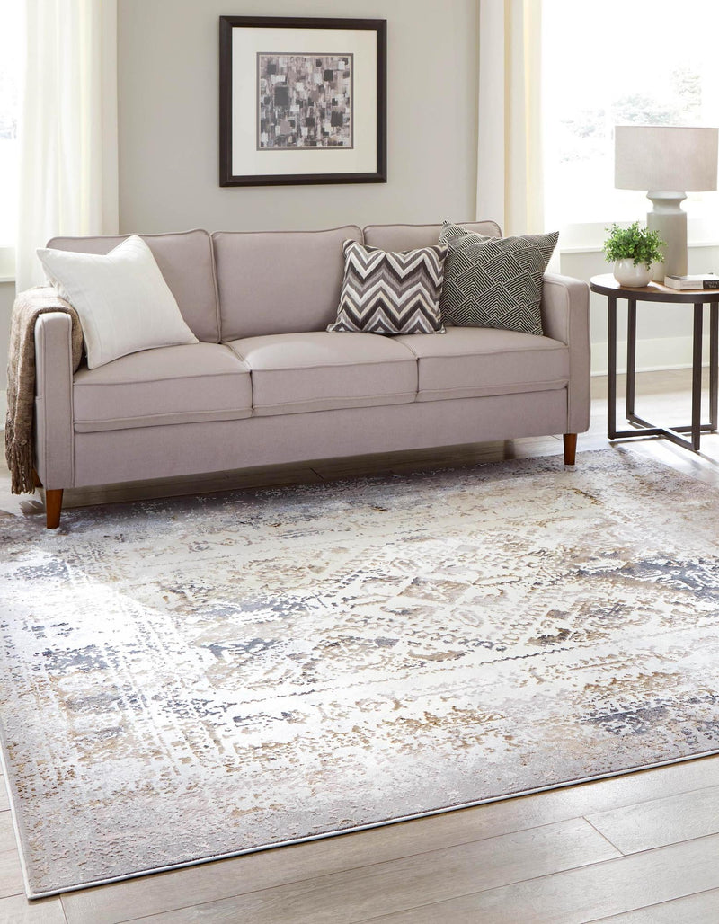 Kensington Collection Area Rug -  Belgravia Square Ivory Gray  lifestyle 28