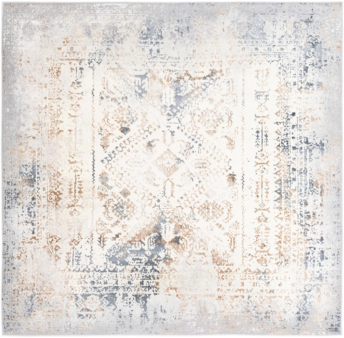 Kensington Collection Area Rug -  Belgravia Square Ivory and Gray  lifestyle 19