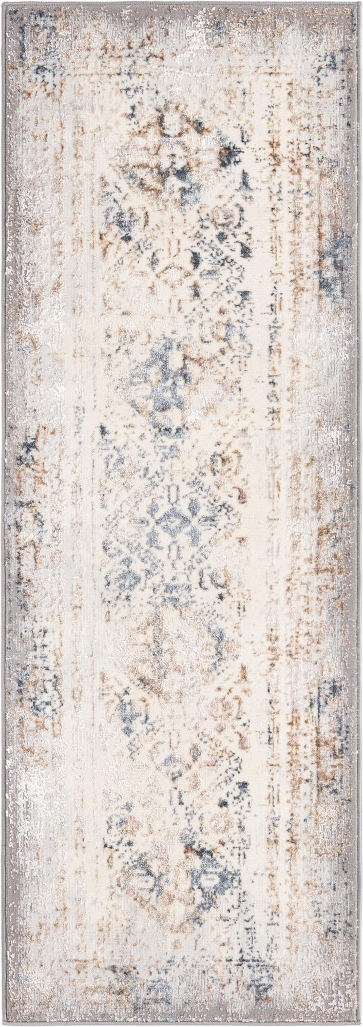 Kensington Collection Area Rug -  Belgravia Runner Ivory and Gray  lifestyle 22