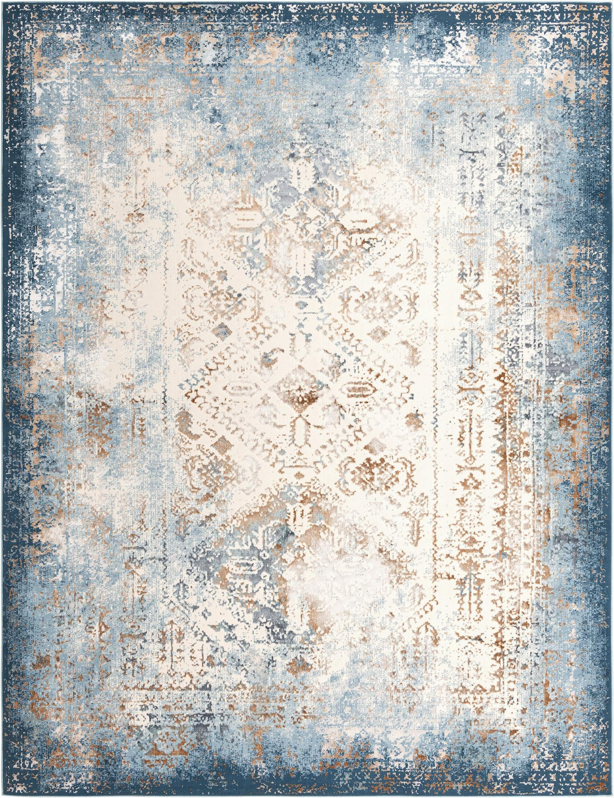 Kensington Collection Area Rug -  Belgravia Rectangle Blue  lifestyle 2