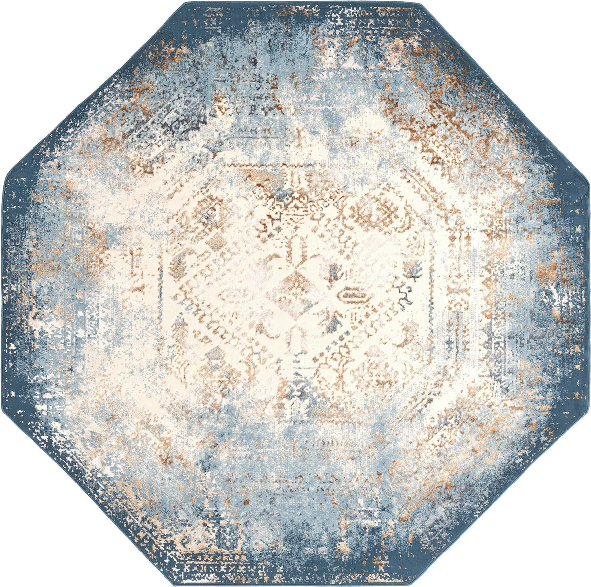 Kensington Collection Area Rug -  Belgravia Octagon Blue  lifestyle 23