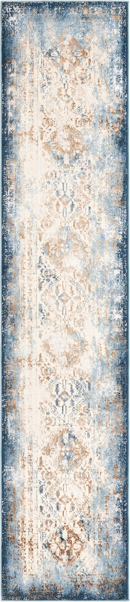 Kensington Collection Area Rug -  Belgravia Runner Blue  lifestyle 18
