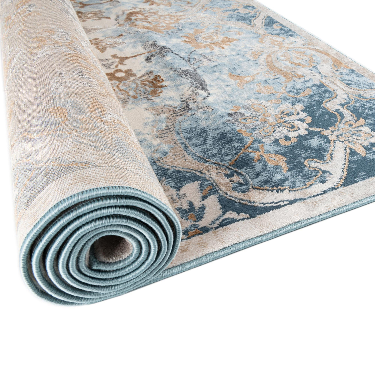 Kensington Collection Area Rug -  Mayfair Rectangle Blue  lifestyle 10
