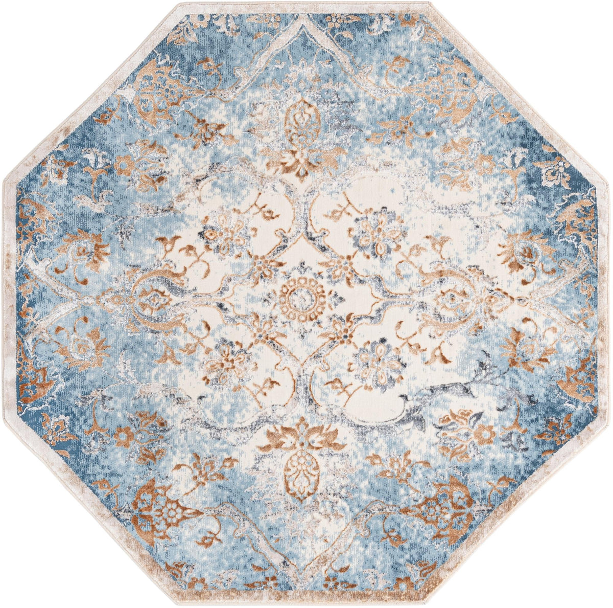 Kensington Collection Area Rug -  Mayfair Octagon Blue  lifestyle 21