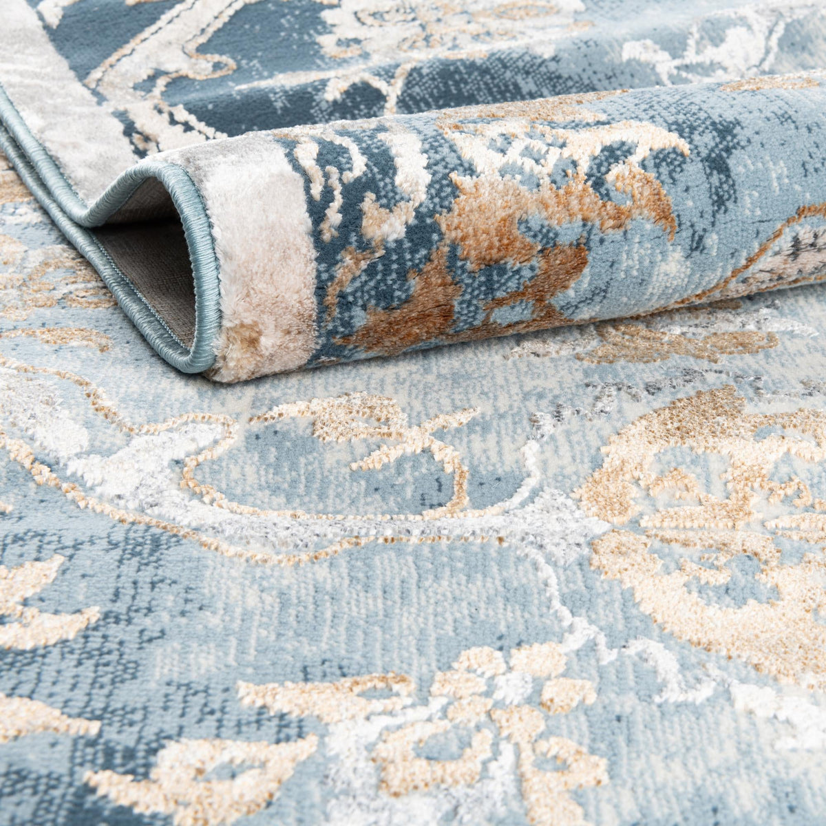 Kensington Collection Area Rug -  Mayfair Octagon Blue  lifestyle 21
