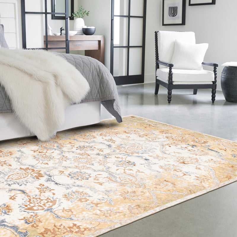 Kensington Collection Area Rug -  Mayfair Rectangle Yellow  lifestyle 15