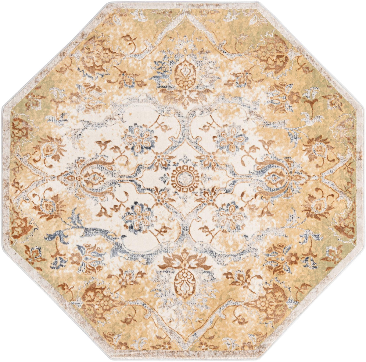 Kensington Collection Area Rug -  Mayfair Octagon Yellow  lifestyle 16