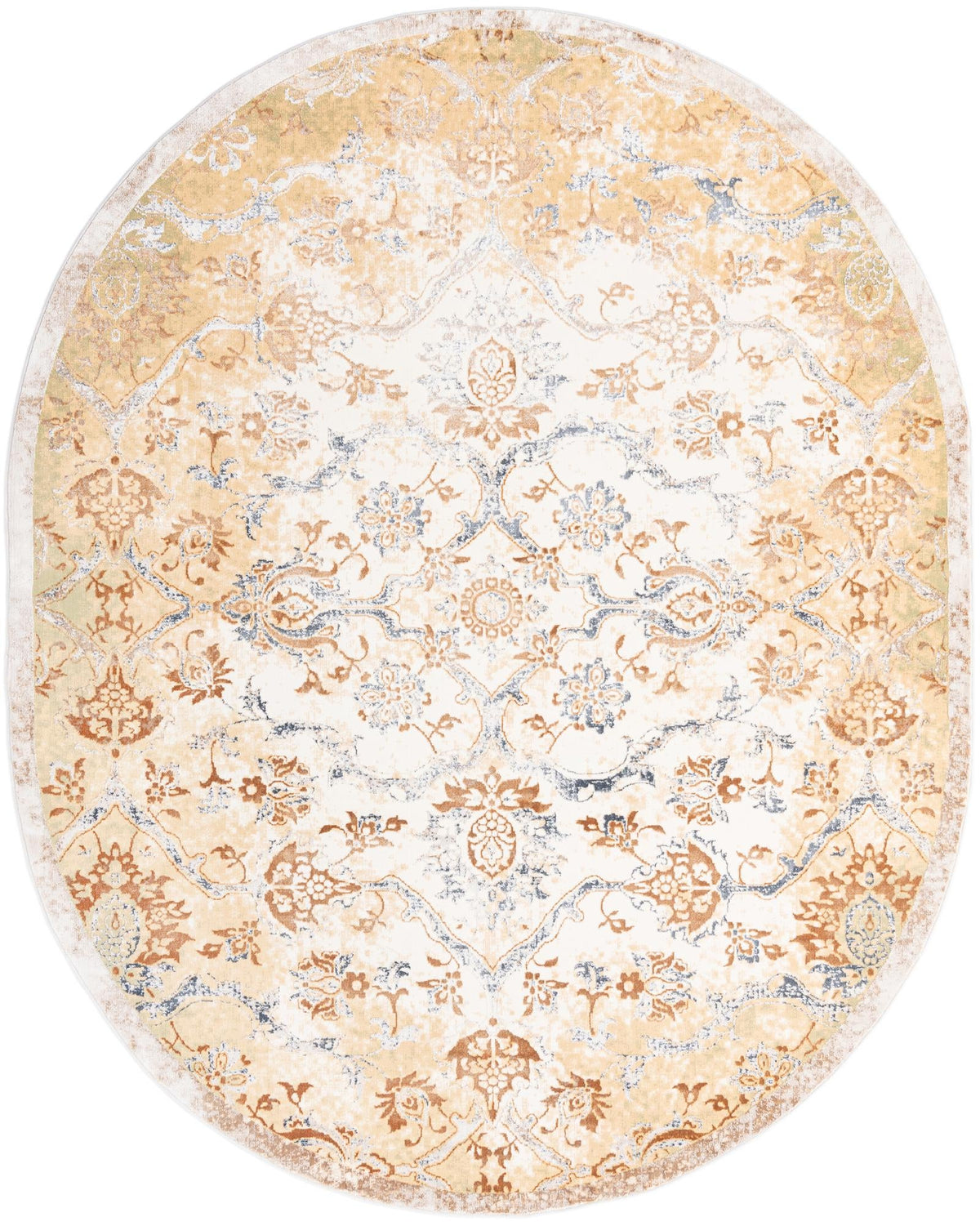 Kensington Collection Area Rug -  Mayfair Oval Yellow  lifestyle 24
