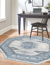 Kensington Collection Area Rug -  Notting Octagon Blue  lifestyle 4