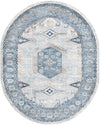 Kensington Collection Area Rug -  Notting Oval Blue  lifestyle 8