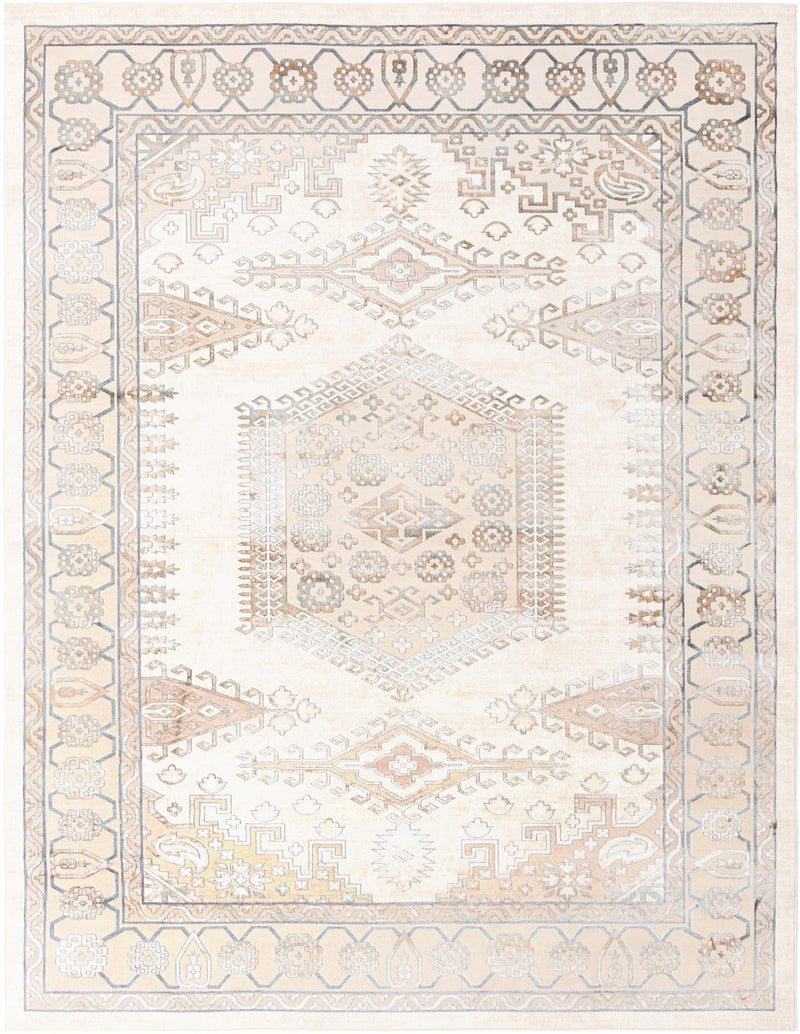 Kensington Collection Area Rug -  Notting Rectangle Ivory  lifestyle 2