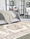 Kensington Collection Area Rug -  Notting Rectangle Ivory  lifestyle 2
