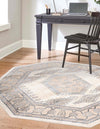 Kensington Collection Area Rug -  Notting Octagon Ivory  lifestyle 7