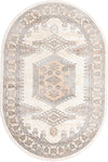 Kensington Collection Area Rug -  Notting Oval Ivory  lifestyle 12