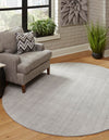 Berkshire Estate Collection Area Rug - Windsor (Grey Manor) Round Grey Manor  lifestyle 22