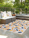 Bahama Breeze Outdoor Collection Area Rug - Nassau Rectangle Gray  lifestyle 10
