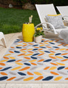 Bahama Breeze Outdoor Collection Area Rug - Nassau Rectangle Gray  lifestyle 12
