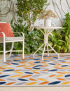 Bahama Breeze Outdoor Collection Area Rug - Nassau Rectangle Gray  lifestyle 20