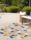 Bahama Breeze Outdoor Collection Area Rug - Nassau Round Gray  lifestyle 63