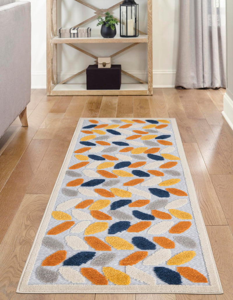 Bahama Breeze Outdoor Collection Area Rug - Nassau Runner Gray  lifestyle 117