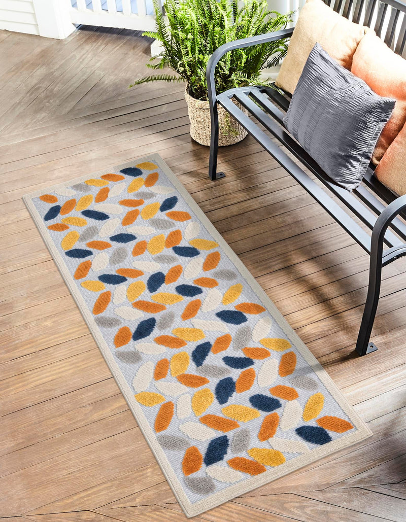 Bahama Breeze Outdoor Collection Area Rug - Nassau Runner Gray  lifestyle 129