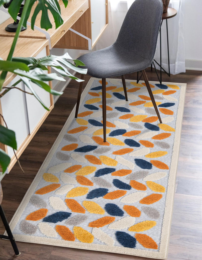Bahama Breeze Outdoor Collection Area Rug - Nassau Runner Gray  lifestyle 141